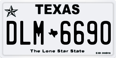 TX license plate DLM6690