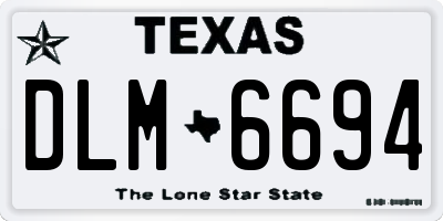 TX license plate DLM6694