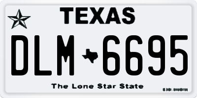TX license plate DLM6695
