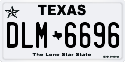 TX license plate DLM6696