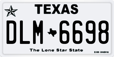TX license plate DLM6698