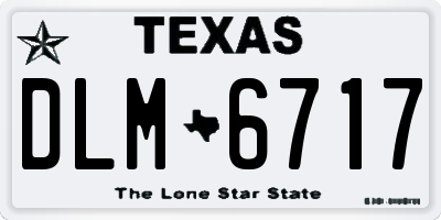 TX license plate DLM6717
