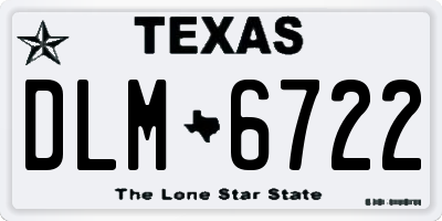 TX license plate DLM6722