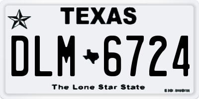 TX license plate DLM6724