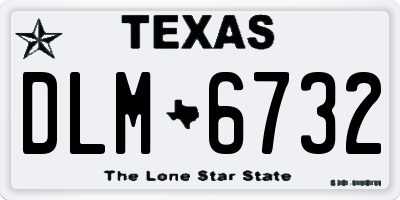 TX license plate DLM6732