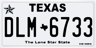 TX license plate DLM6733