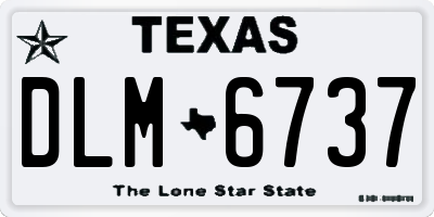 TX license plate DLM6737