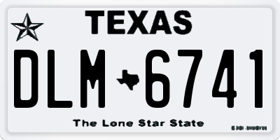 TX license plate DLM6741