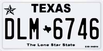 TX license plate DLM6746