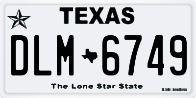 TX license plate DLM6749