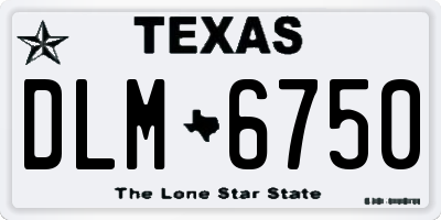 TX license plate DLM6750
