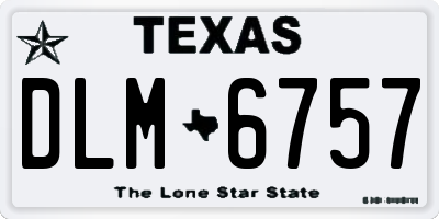 TX license plate DLM6757