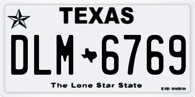 TX license plate DLM6769