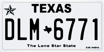 TX license plate DLM6771