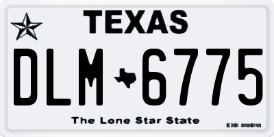 TX license plate DLM6775