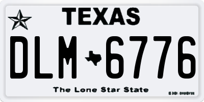 TX license plate DLM6776
