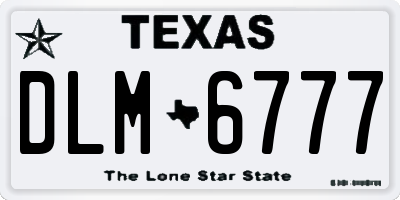 TX license plate DLM6777