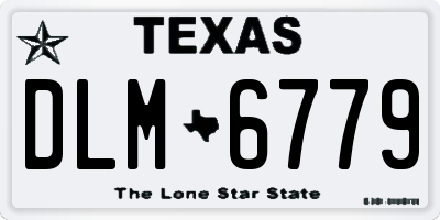 TX license plate DLM6779