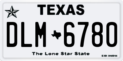 TX license plate DLM6780