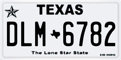 TX license plate DLM6782
