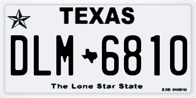 TX license plate DLM6810
