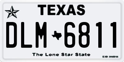 TX license plate DLM6811