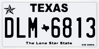 TX license plate DLM6813