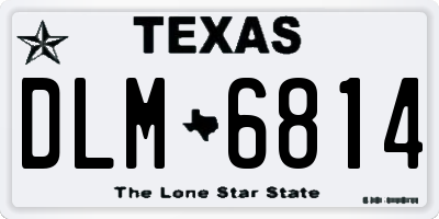TX license plate DLM6814