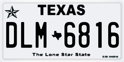 TX license plate DLM6816