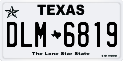 TX license plate DLM6819