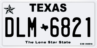 TX license plate DLM6821