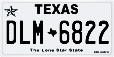 TX license plate DLM6822