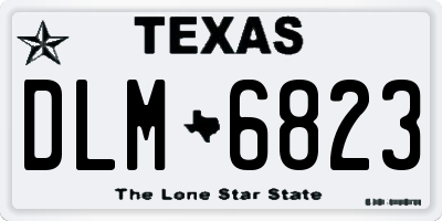 TX license plate DLM6823