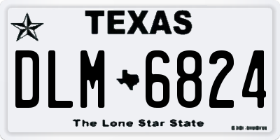 TX license plate DLM6824