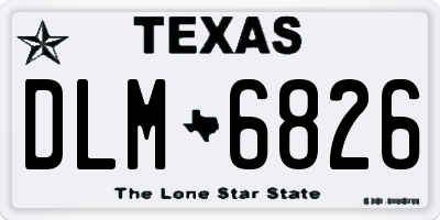 TX license plate DLM6826