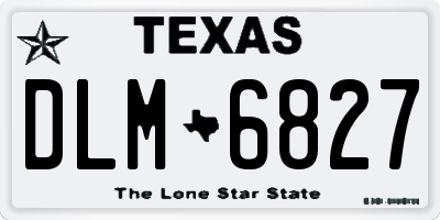 TX license plate DLM6827