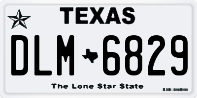 TX license plate DLM6829