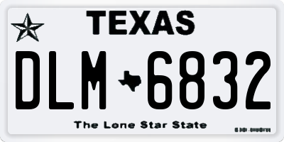 TX license plate DLM6832