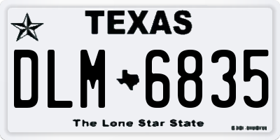 TX license plate DLM6835