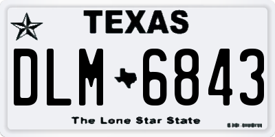 TX license plate DLM6843