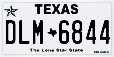 TX license plate DLM6844