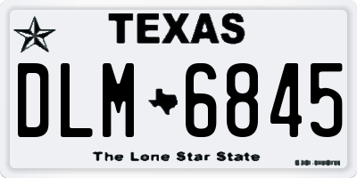 TX license plate DLM6845