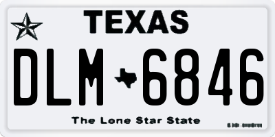 TX license plate DLM6846