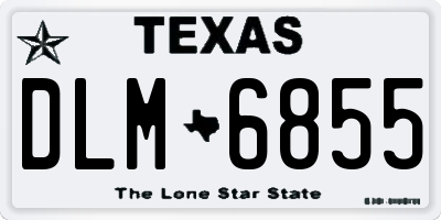 TX license plate DLM6855