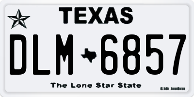 TX license plate DLM6857