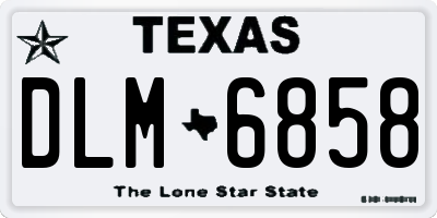 TX license plate DLM6858