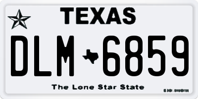 TX license plate DLM6859