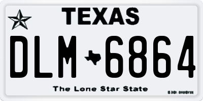 TX license plate DLM6864