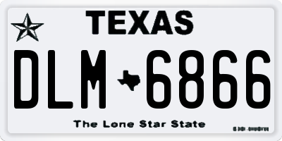 TX license plate DLM6866