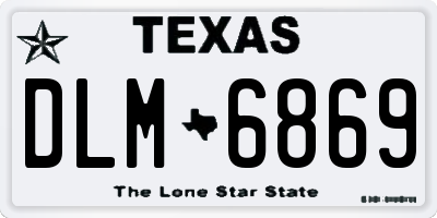 TX license plate DLM6869